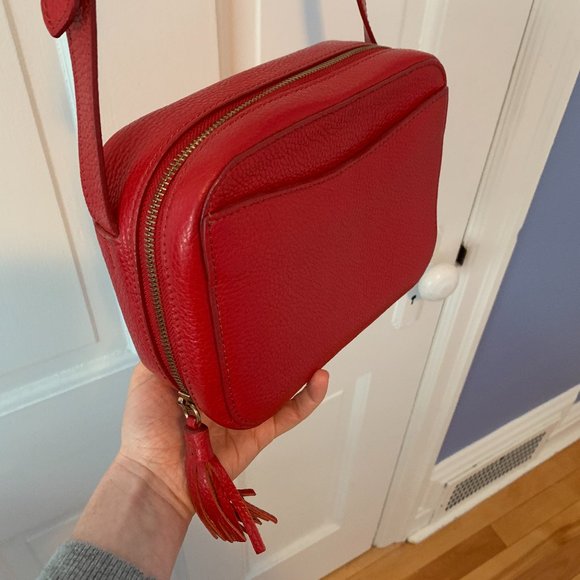 Cuyana Mini Tassel Bag, Red - Picture 5 of 6